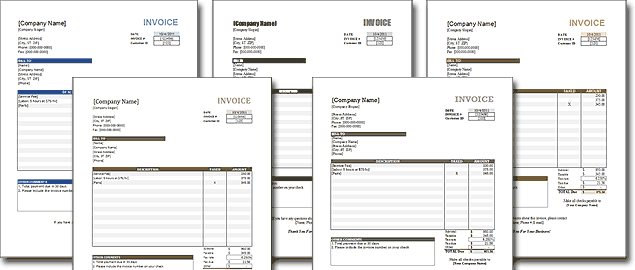 Invoices Created by Just Changing the Theme