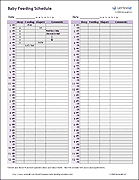 Printable Baby Feeding Schedule