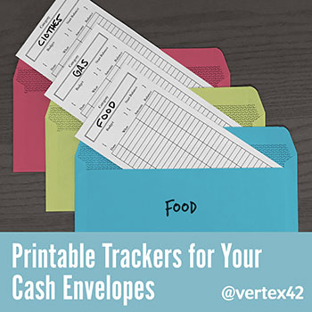 Cash Envelope System - Printable Register Inserts