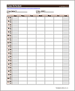 Thumbnail - Class Schedule Template