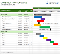 Construction Schedule Template