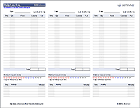 Daily Food Log Template