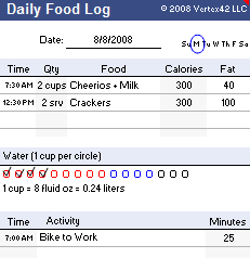 Example Food Log