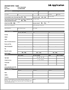 Employment Application Template with References