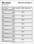 Simple Open House Sign In Sheet with Question