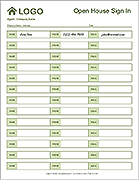 Simple Open House Sign In Sheet