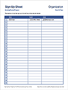 Simple Sign Up Sheet