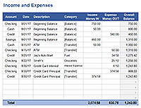 Thumbnail - Income and Expense Worksheet