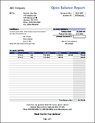 Open Balance Report