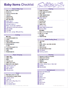 Thumbnail - Baby Items Checklist