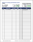 Thumbnail - Business Mileage Tracking Log