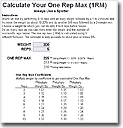 One-Rep-Max Calculator