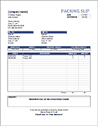 Packing Slip Template