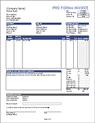 Pro Forma Invoice Template