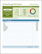 Thumbnail - Simple Budget Worksheet