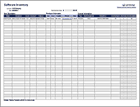 Software Inventory Tracking Template