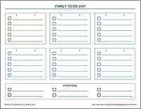 Family To Do List (6 people)