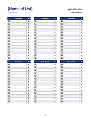 Blank Checklists