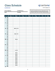 Class Schedule