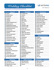 Wedding Checklist