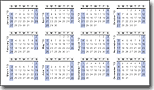 Business Card Calendar