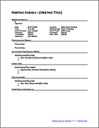 Meeting Agenda Template