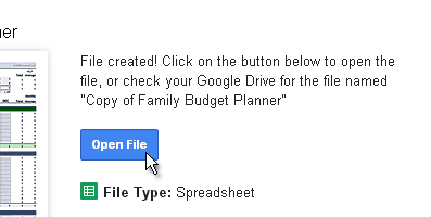 Screenshot of the Open file button