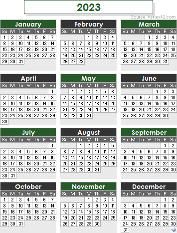 2023 Calendar