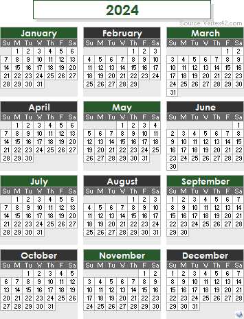 2024 Calendar