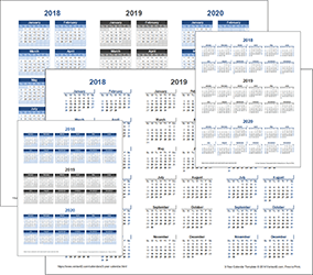 3-Year Calendar Template