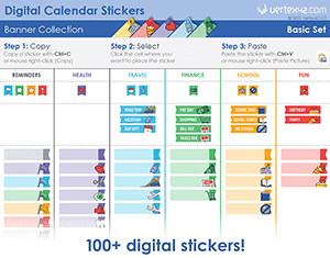 Digital Calendar Stickers