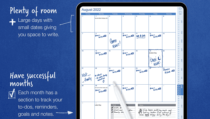 Digital Personal Planner Monthly Planner Pages