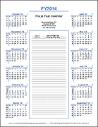 FY2014 Calendar Template