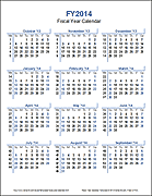 Fiscal Year Calendar - Portrait