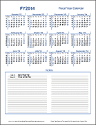 Original Fiscal Year Calendar Template