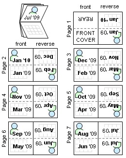 Folding Photo Calendar Layout