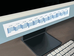 Monitor Calendar Strip Template