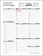 Weekly Planner for Excel 2003