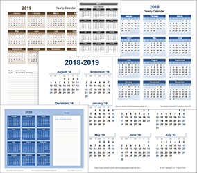 Yearly Calendar Templates