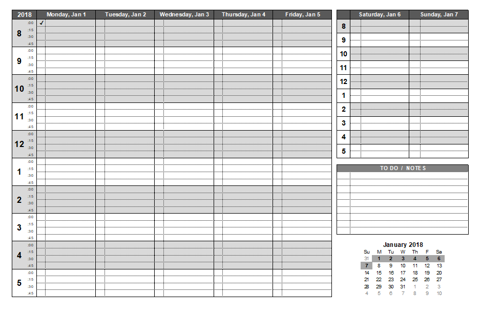 Weekly Appointment Calendar