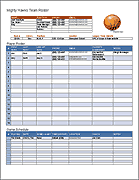 Basketball Team Roster Template