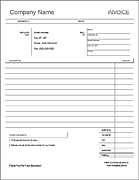 Thumbnail - Blank Invoice Form