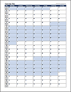 Continuous Monthly Calendar