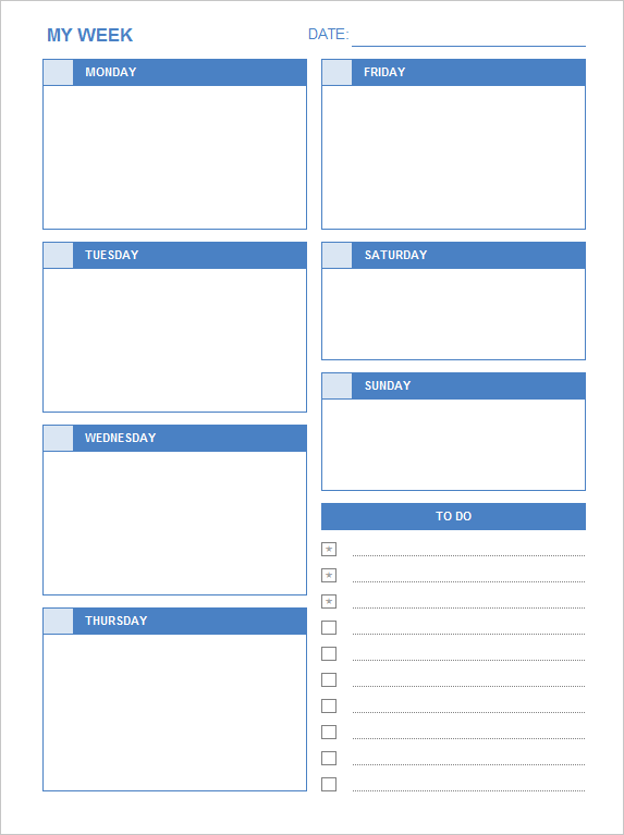 Printable Daily Calendar