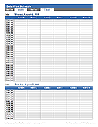 Thumbnail - Daily Work Schedule for Multiple Employees