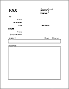 Free Fax Cover Sheet Template