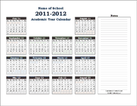 Academic Calendar Template