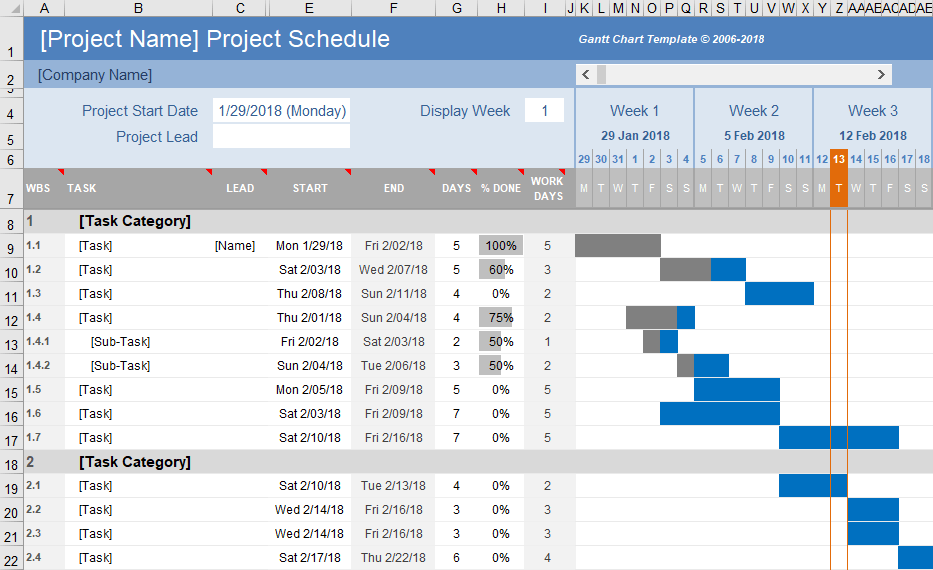 Free Gantt Chart Template