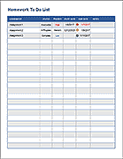 Thumbnail - Homework To Do List
