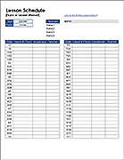 Thumbnail - Lesson Schedule Template